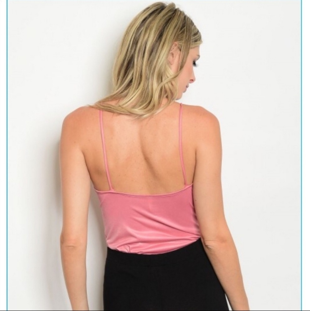 Mamacita Shimmer Pink Lace Bodysuit - Picture 2 of 4